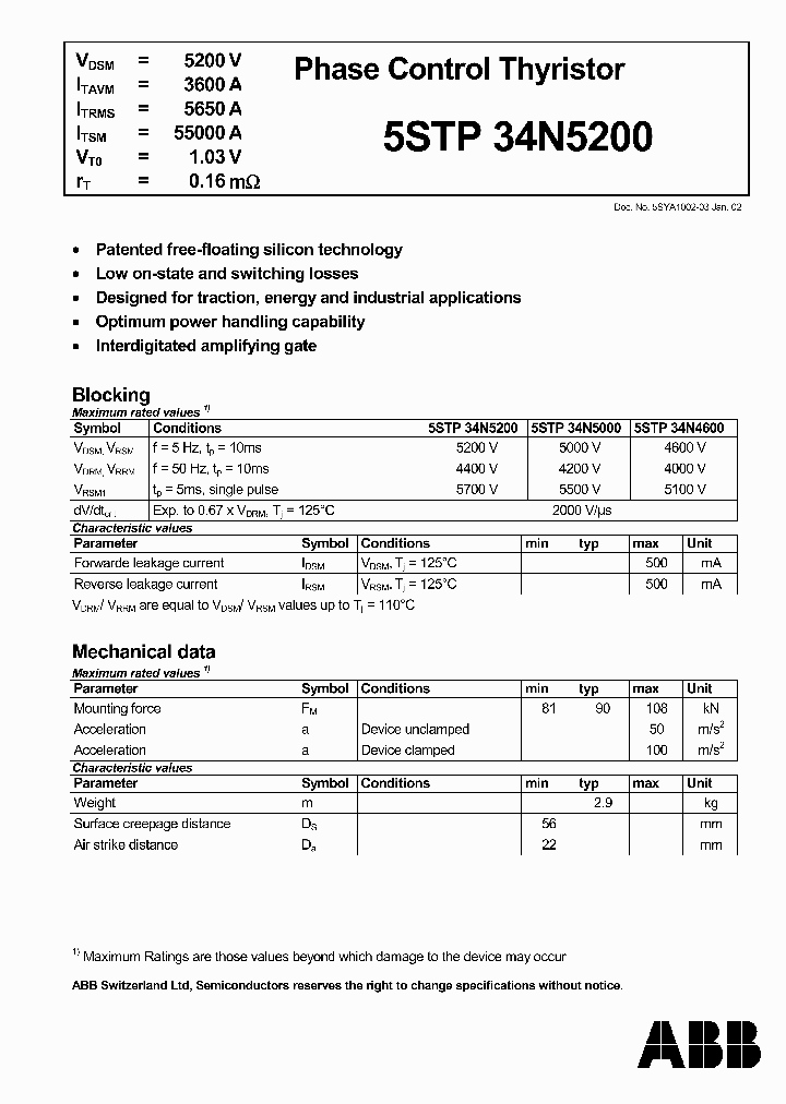 5STP34N4600_4160367.PDF Datasheet