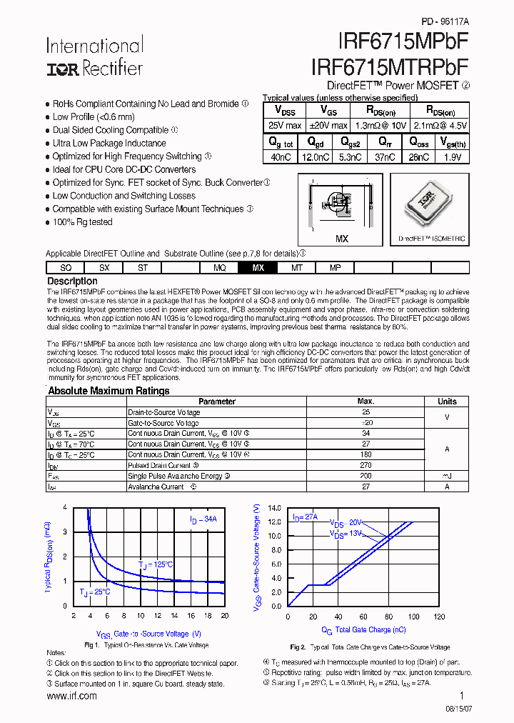 IRF6715MPBF_4127908.PDF Datasheet