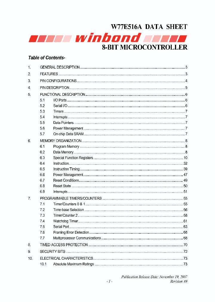 W77E516A_4162490.PDF Datasheet