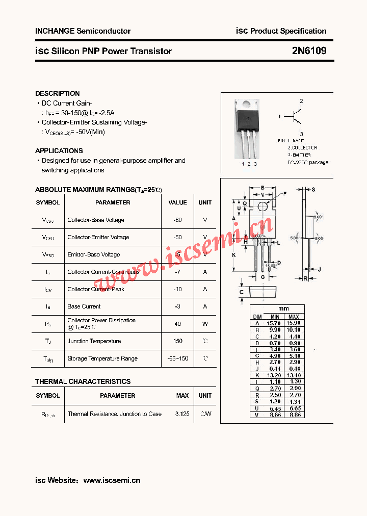 2N6109_4312985.PDF Datasheet