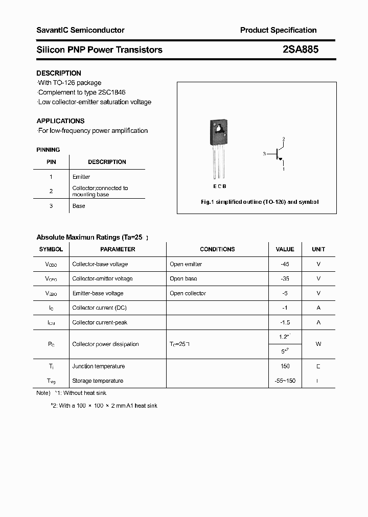 2SA885_4390596.PDF Datasheet