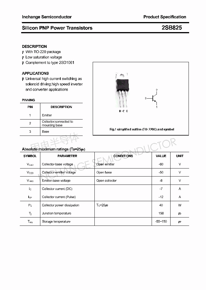 2SB825_4302509.PDF Datasheet