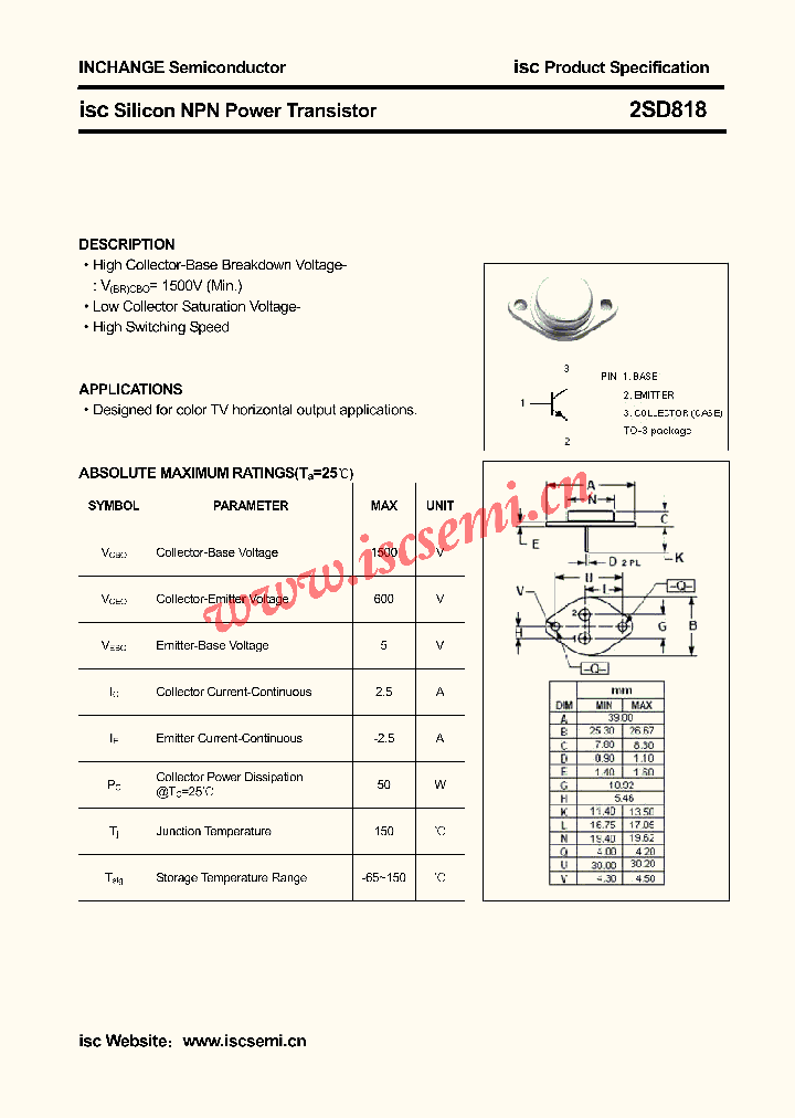 2SD818_4710486.PDF Datasheet