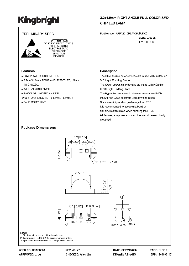 APFA3210PBAVGASURKC_4193940.PDF Datasheet