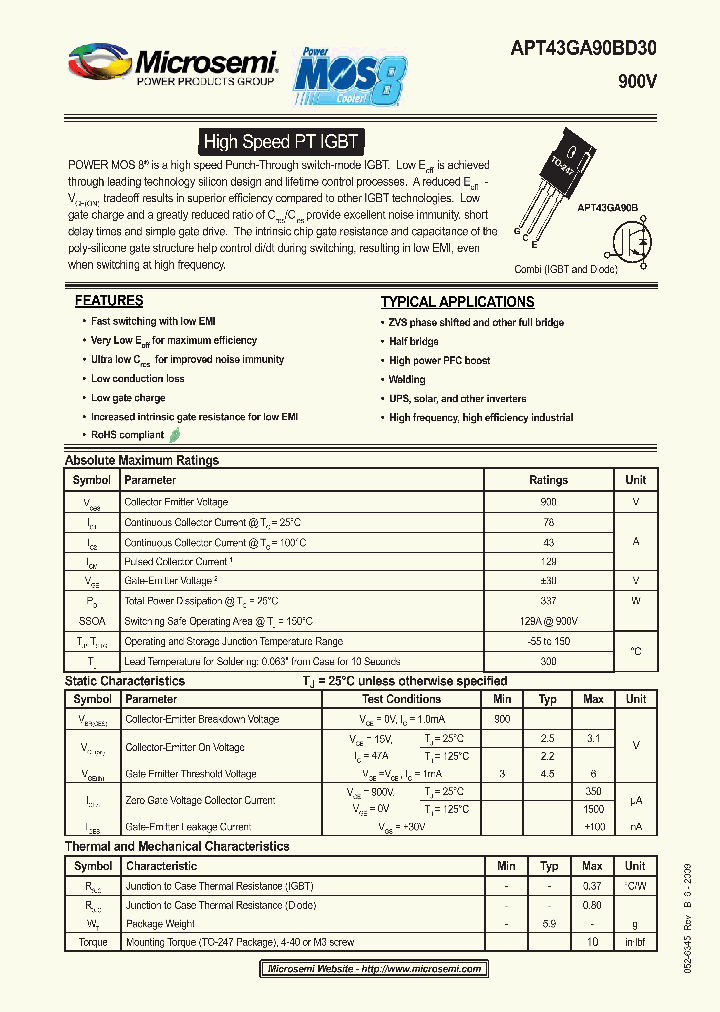 APT43GA90BD30_4582446.PDF Datasheet