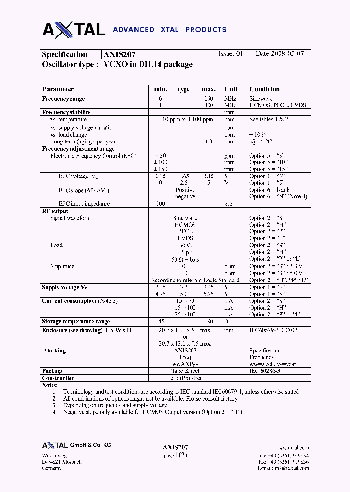 AXIS207_4241695.PDF Datasheet