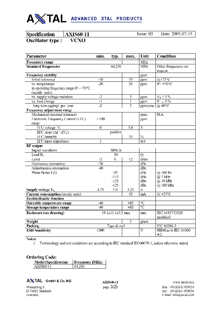 AXIS60-11_4166776.PDF Datasheet