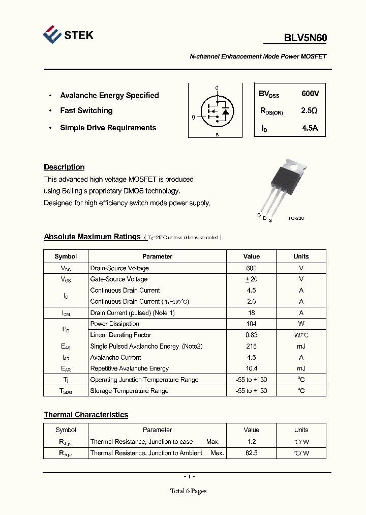 BLV5N60_4776493.PDF Datasheet