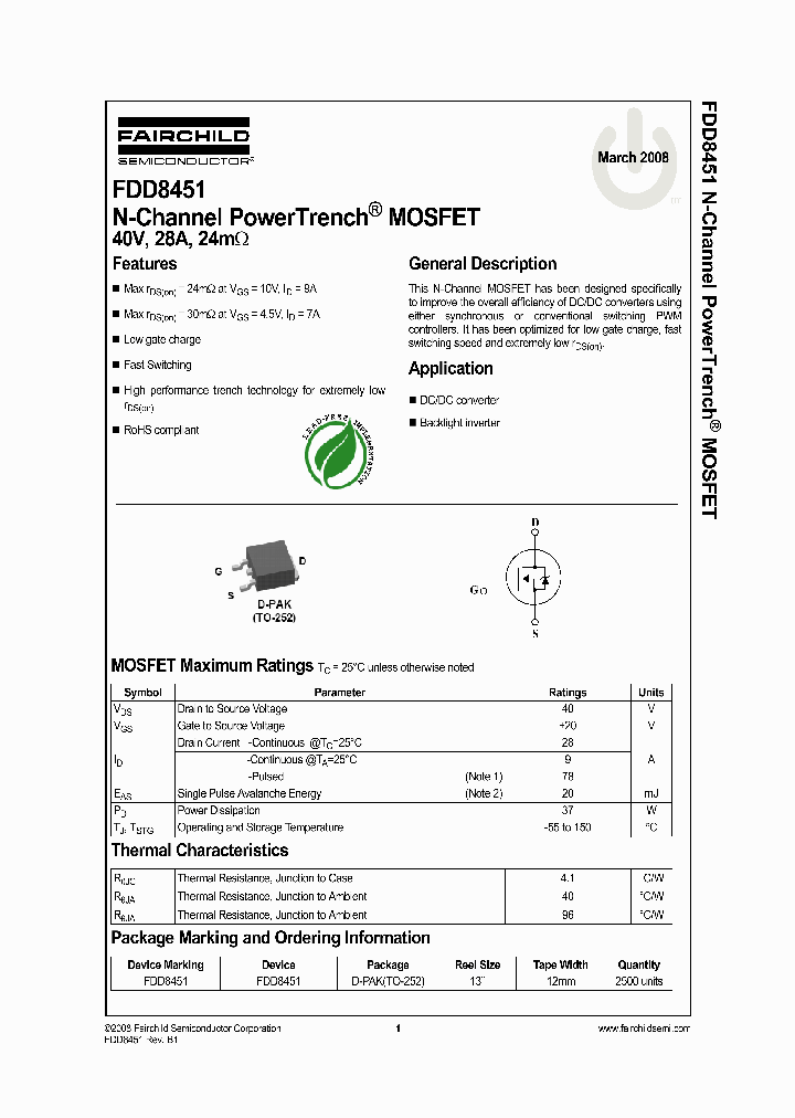 FDD8451_4321264.PDF Datasheet