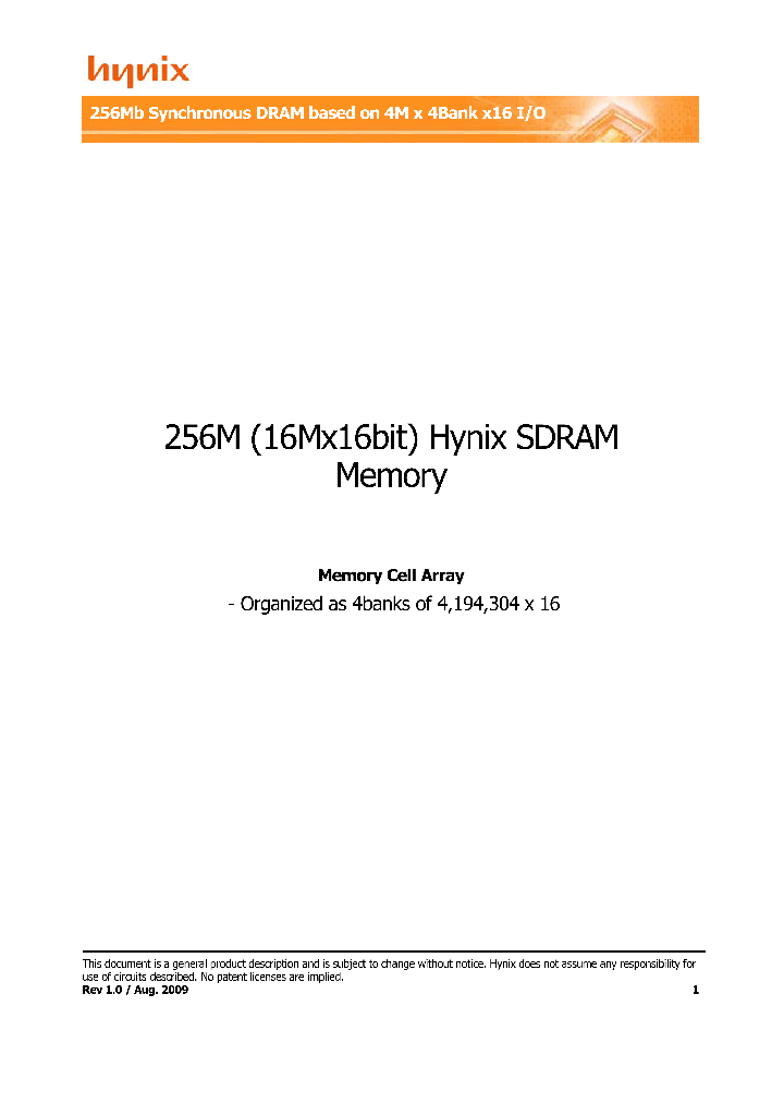 H57V2562GTR-50C_4541894.PDF Datasheet