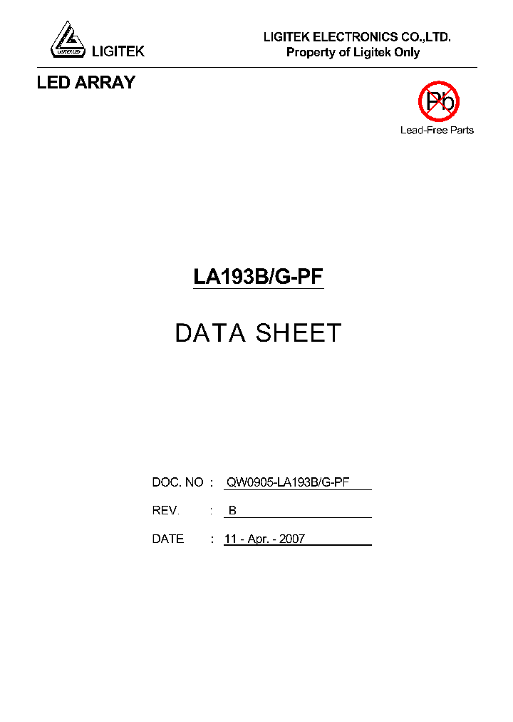 LA193B-G-PF_4647085.PDF Datasheet