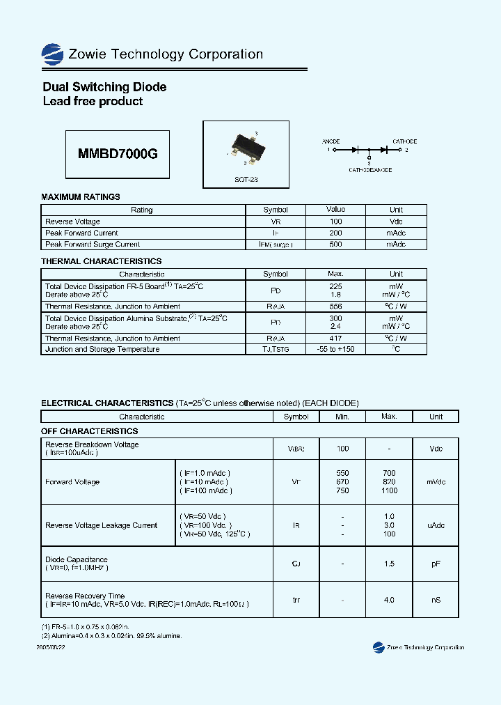 MMBD7000G_4507988.PDF Datasheet