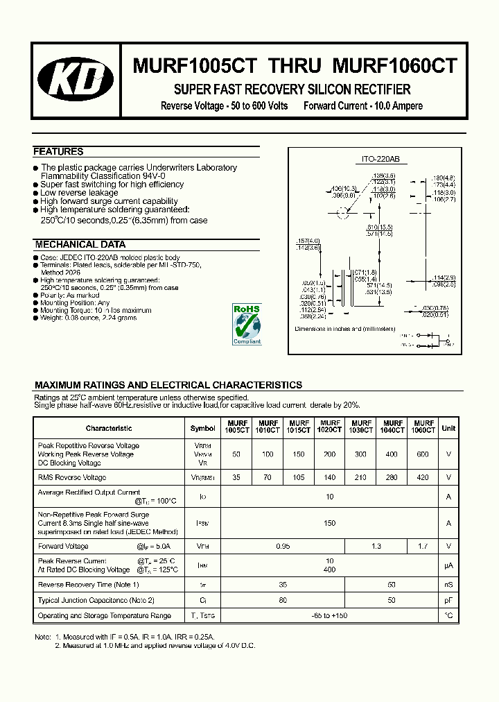 MURF1005CT_4633250.PDF Datasheet