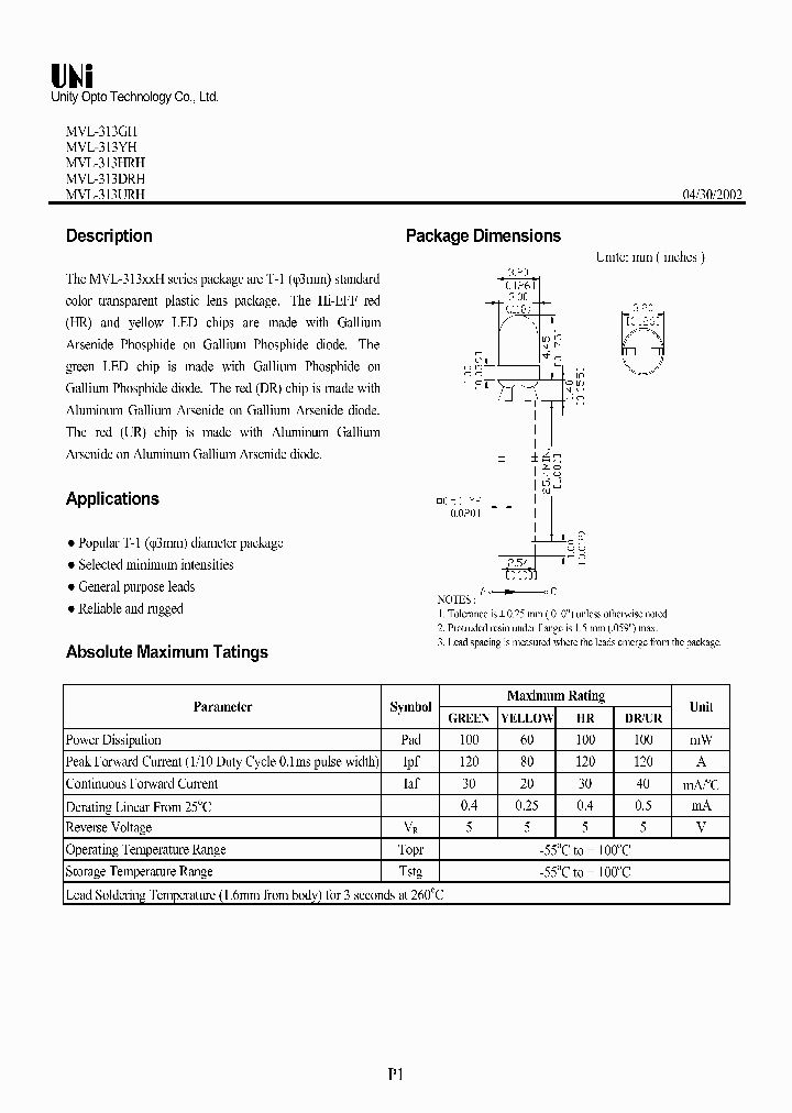 MVL-313DRH_4384685.PDF Datasheet