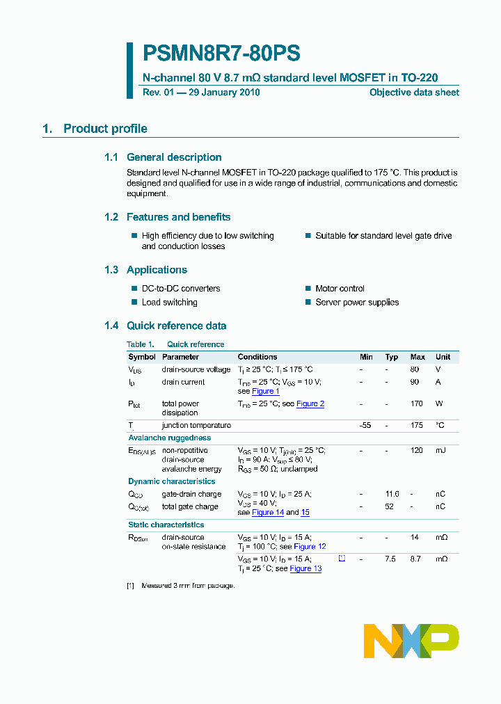 PSMN8R7-80PS_4526333.PDF Datasheet