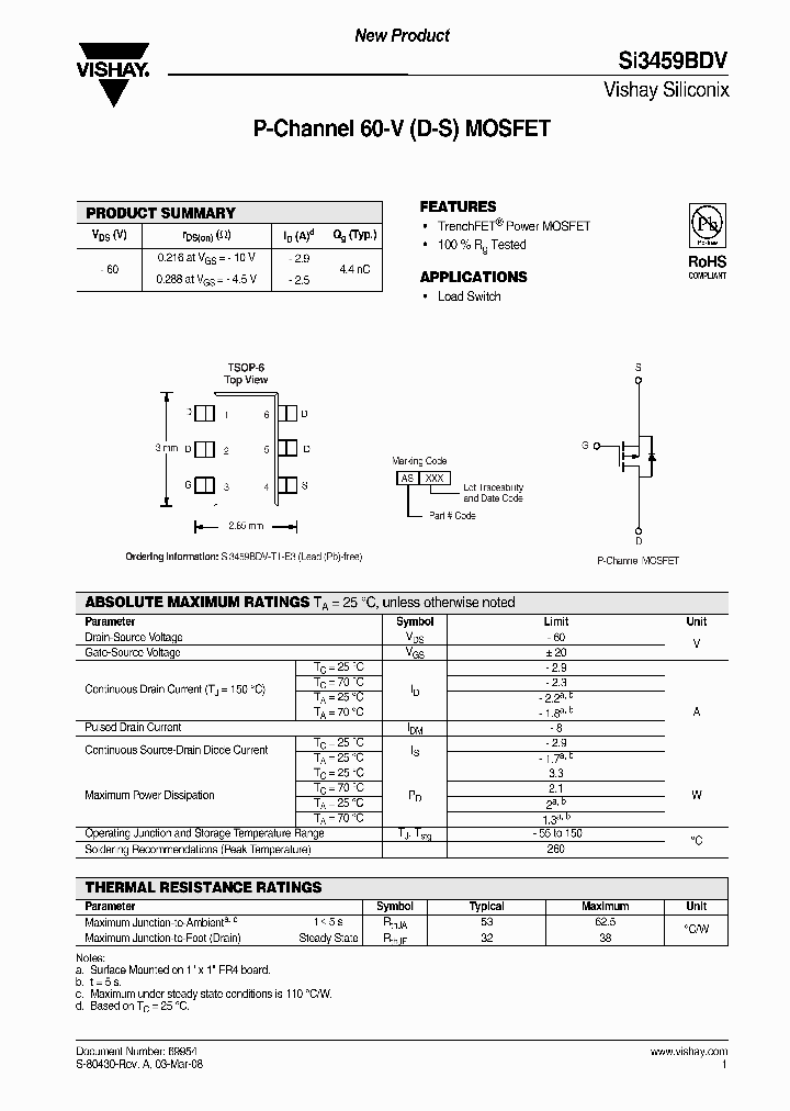 SI3459BDV-T1-E3_4266216.PDF Datasheet