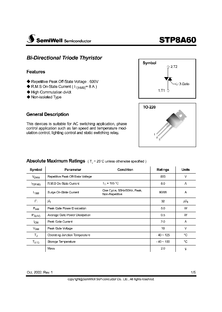 STP8A60_4796823.PDF Datasheet