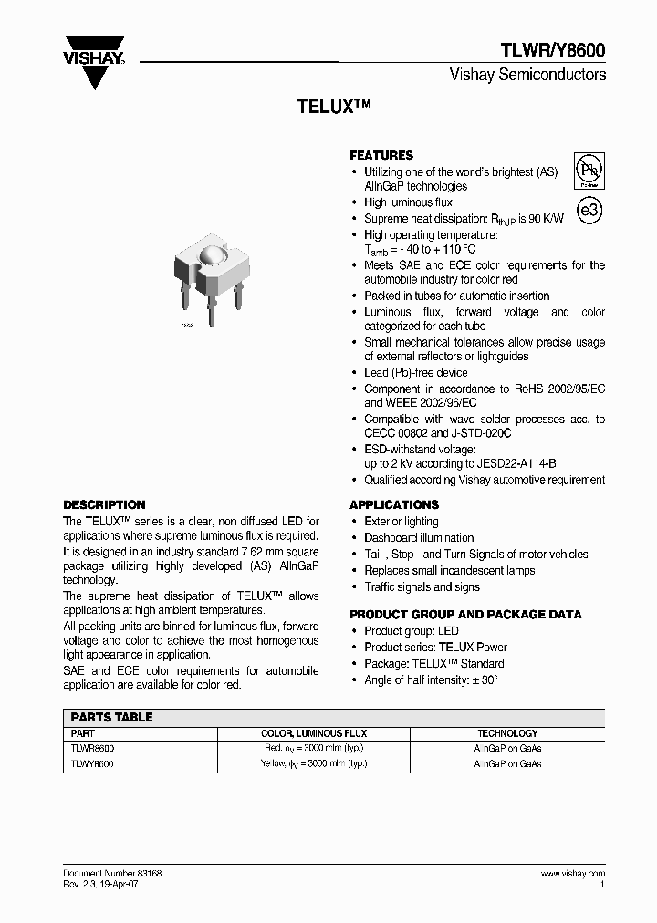 TLWY8600_4354334.PDF Datasheet