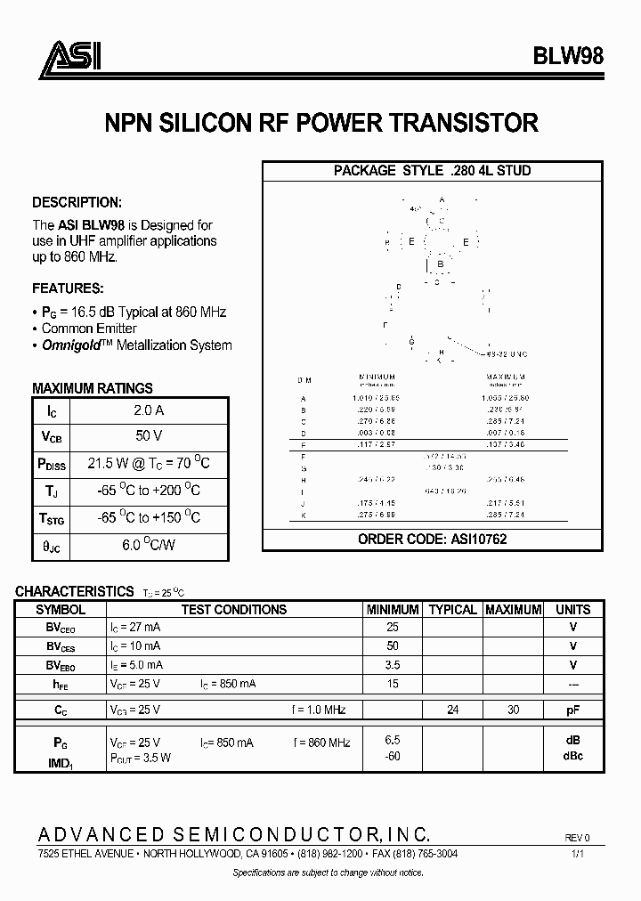 BLW98_976351.PDF Datasheet