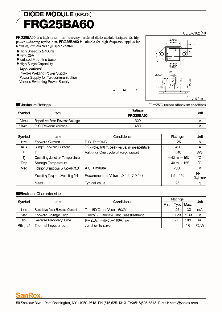 FRG25BA60_985628.PDF Datasheet