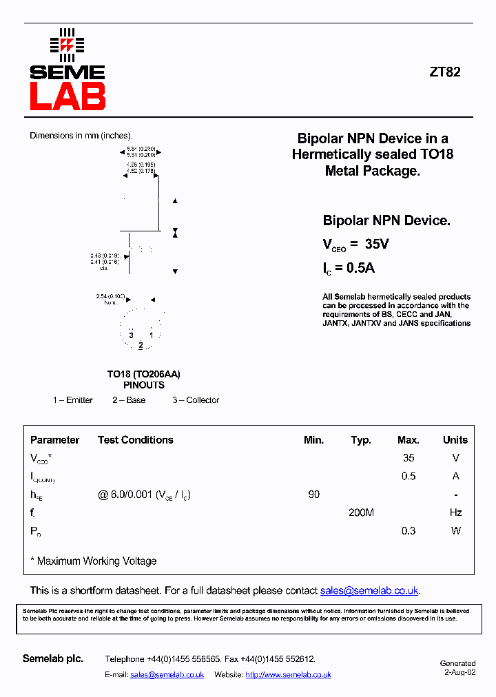 ZT82_946507.PDF Datasheet