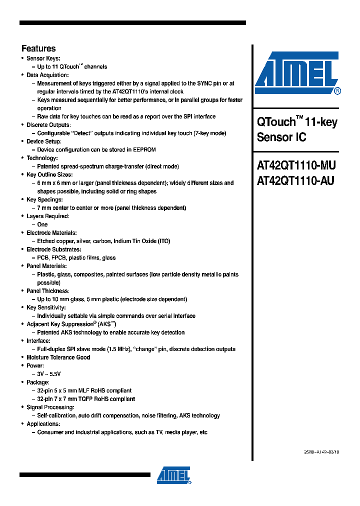 AT42QT1110-AU_5001844.PDF Datasheet