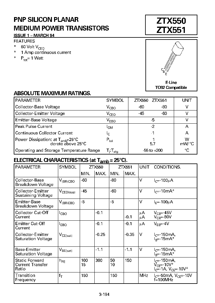 ZTX550_5010286.PDF Datasheet