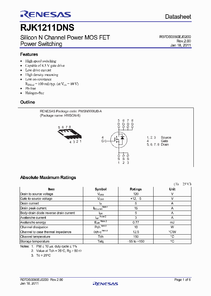 RJK1211DNS-00-J5_5018838.PDF Datasheet