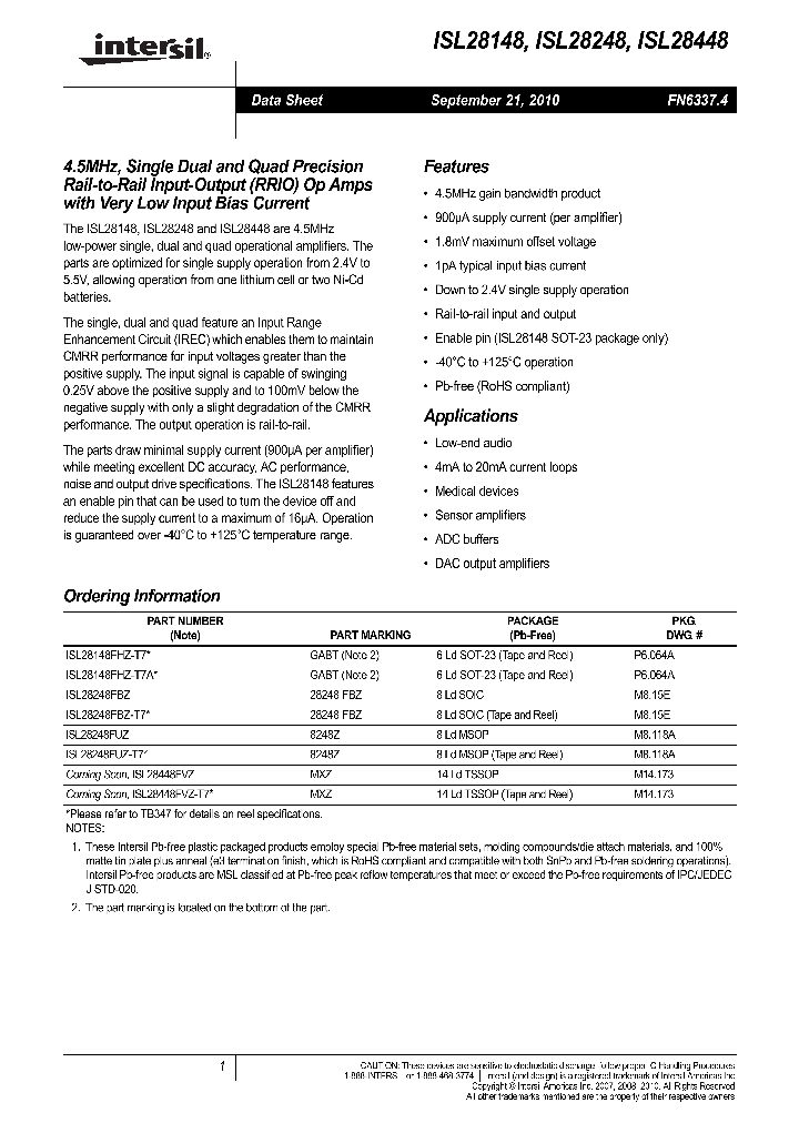 ISL28248FUZ-T7_5020504.PDF Datasheet