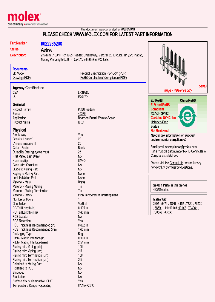 0022285200_5037937.PDF Datasheet