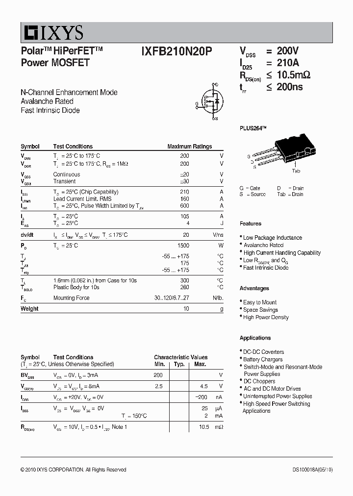 IXFB210N20P_5067748.PDF Datasheet