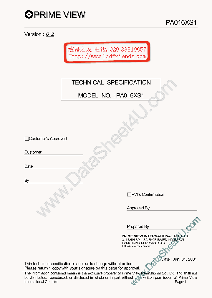 PA016XS1_37314.PDF Datasheet