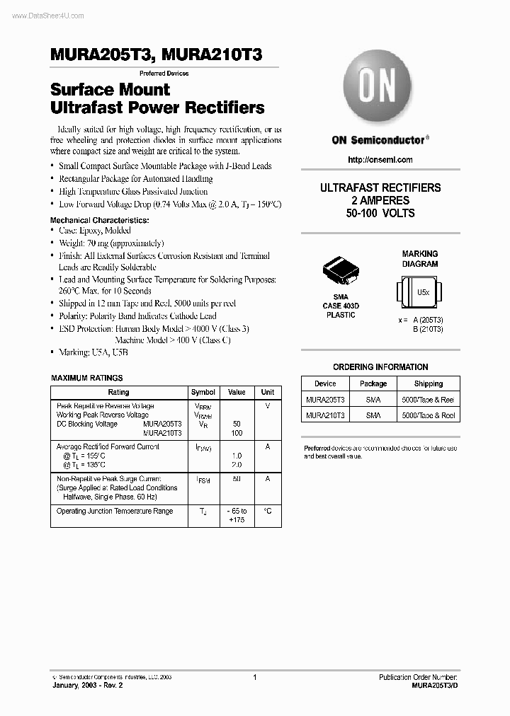 MURA205T3_137603.PDF Datasheet