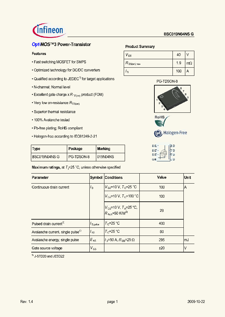 BSC019N04NSG_722720.PDF Datasheet