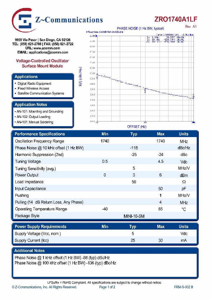 ZRO1740A1LF_852502.PDF Datasheet