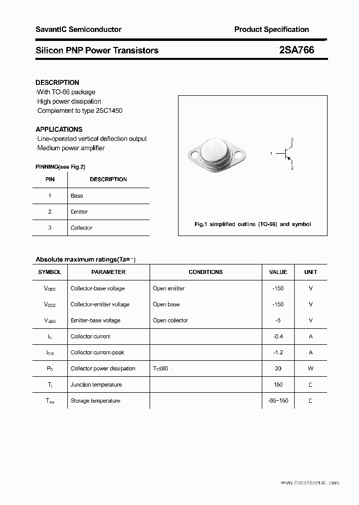 2SA766_641587.PDF Datasheet