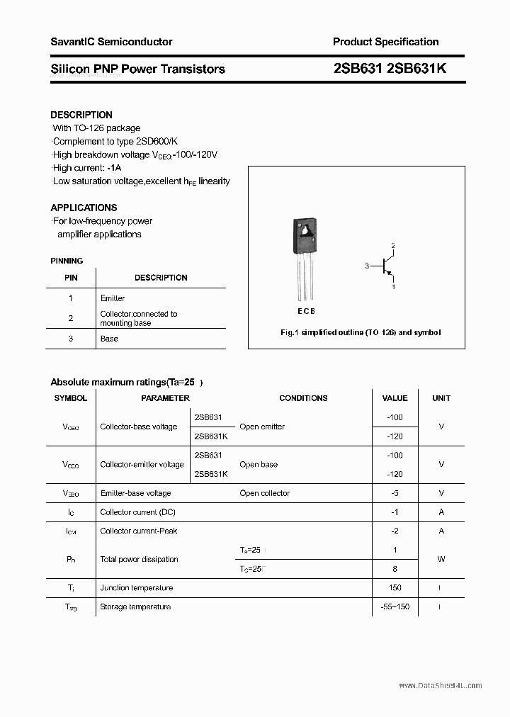 2SB631_836770.PDF Datasheet