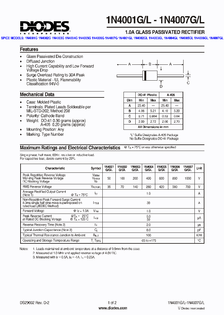 1N4006GL_1295034.PDF Datasheet