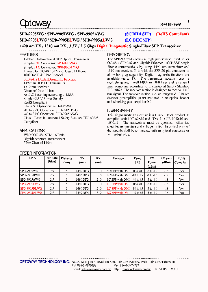 SPB-9905ALWG_1345666.PDF Datasheet