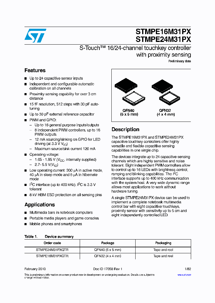 STMPE16M31PXQTR_830954.PDF Datasheet