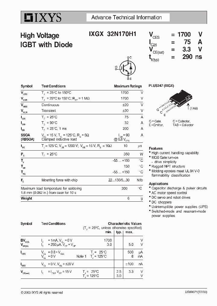 IXGX32N170H1_1938560.PDF Datasheet