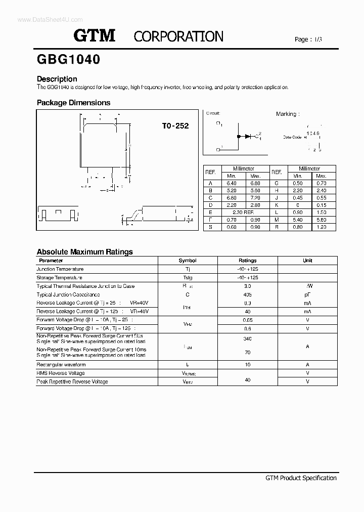 GBG1040_1979250.PDF Datasheet