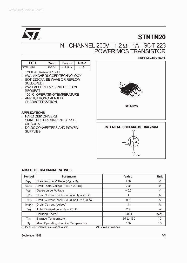 STN1N20_2037828.PDF Datasheet