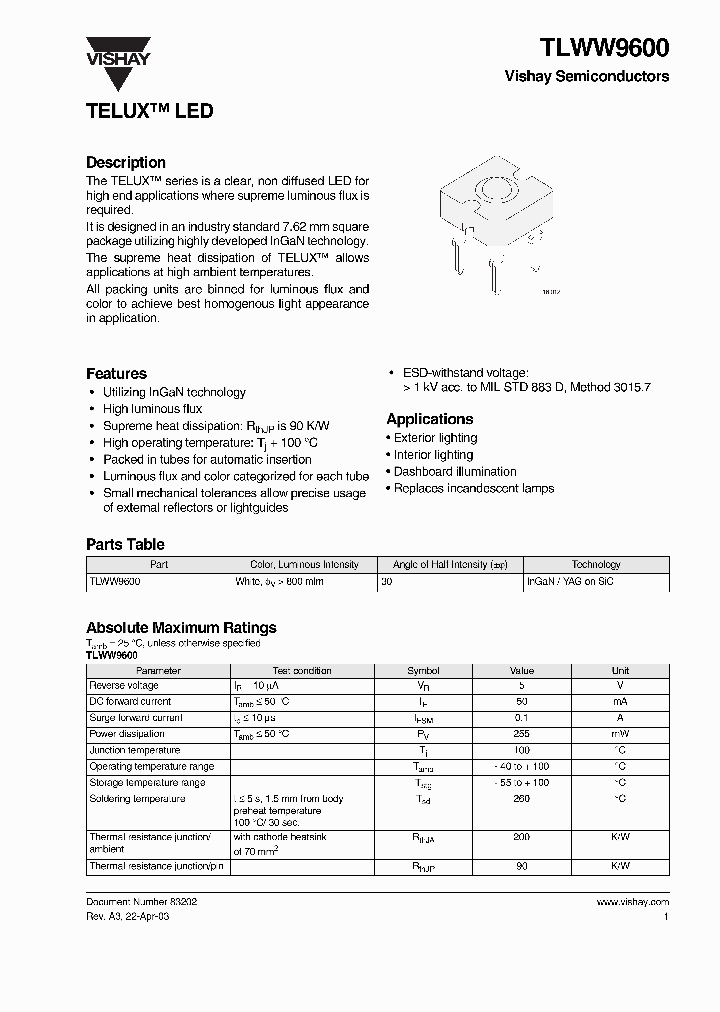 TLWW9600_2040591.PDF Datasheet