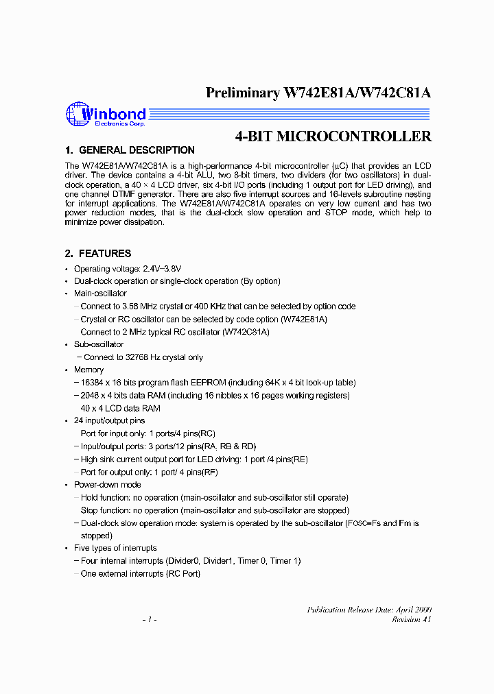 W742C81A_2329926.PDF Datasheet