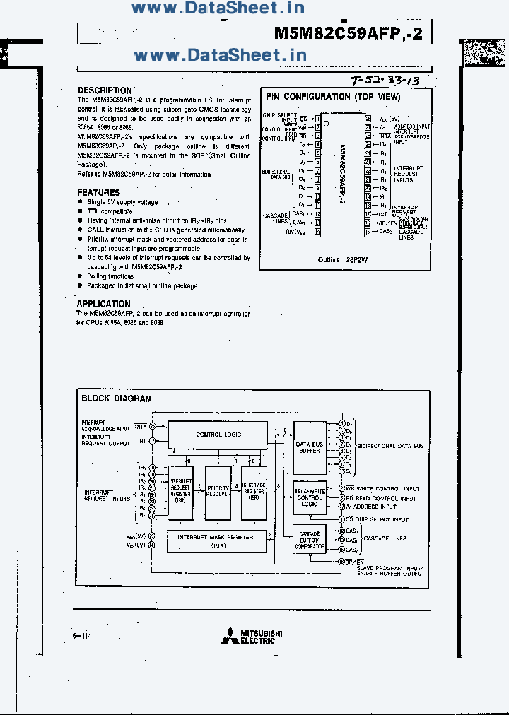 M5M82C59AFP_2694469.PDF Datasheet