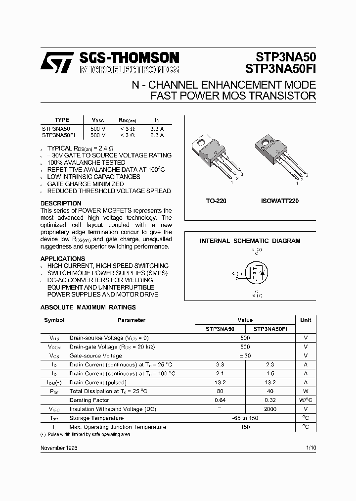 STP3NA50_2768400.PDF Datasheet