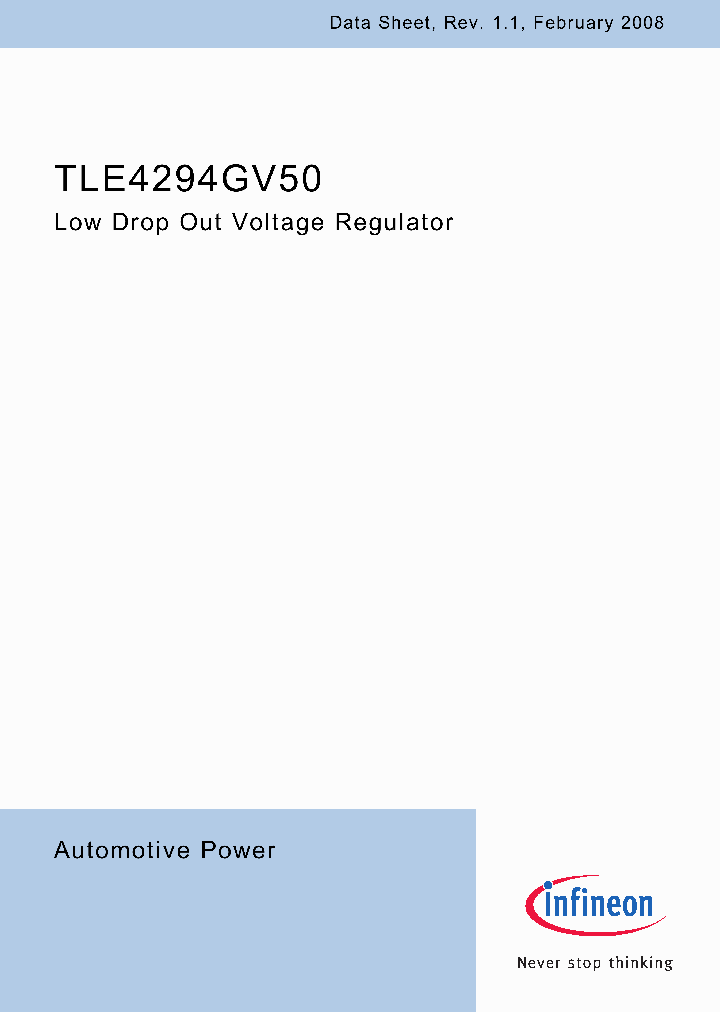 TLE4294GV50_2772517.PDF Datasheet