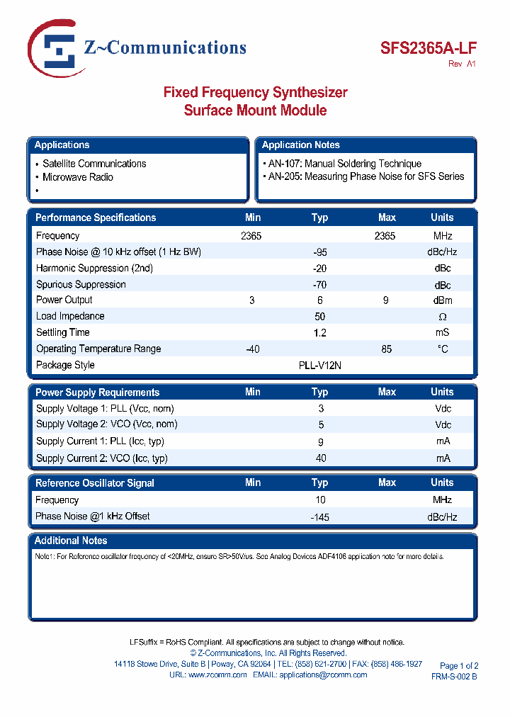 SFS2365A-LF11_2828911.PDF Datasheet