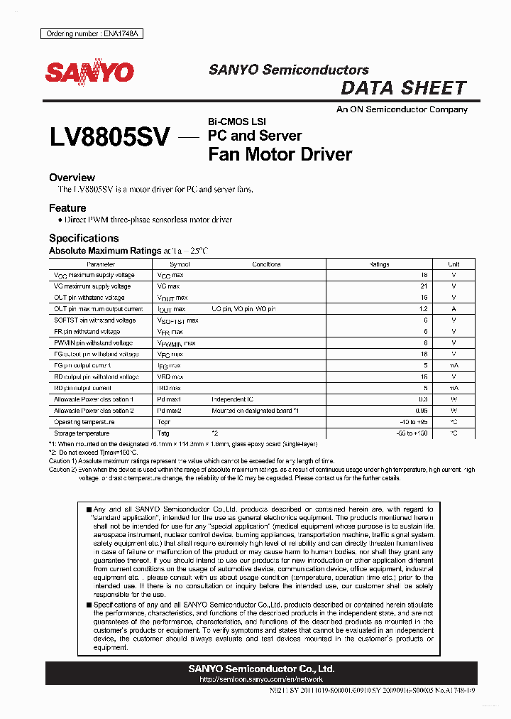 LV8805SV_2873680.PDF Datasheet